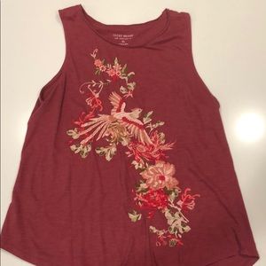 Embroidered tank top